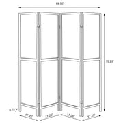 Biombo plegable Shoji de 4 paneles Mattison, color natural