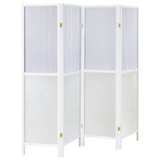 Biombo plegable Shoji de 4 paneles Mattison, color natural
