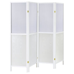 Biombo plegable Shoji de 4 paneles Mattison, color natural