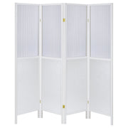 Biombo plegable Shoji de 4 paneles Mattison, color natural