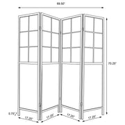 Biombo plegable Shoji de 4 paneles Edwards, color natural