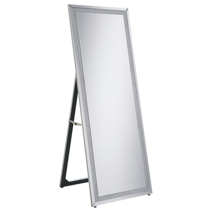 Giddish 24 x 64 Inch Length Standing Mirror Silver