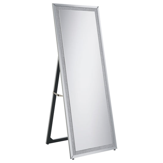 Giddish 24 x 64 Inch Length Standing Mirror Silver