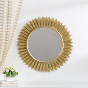 Espejo de pared Toscana Sunburst dorado de 35 x 35 pulgadas