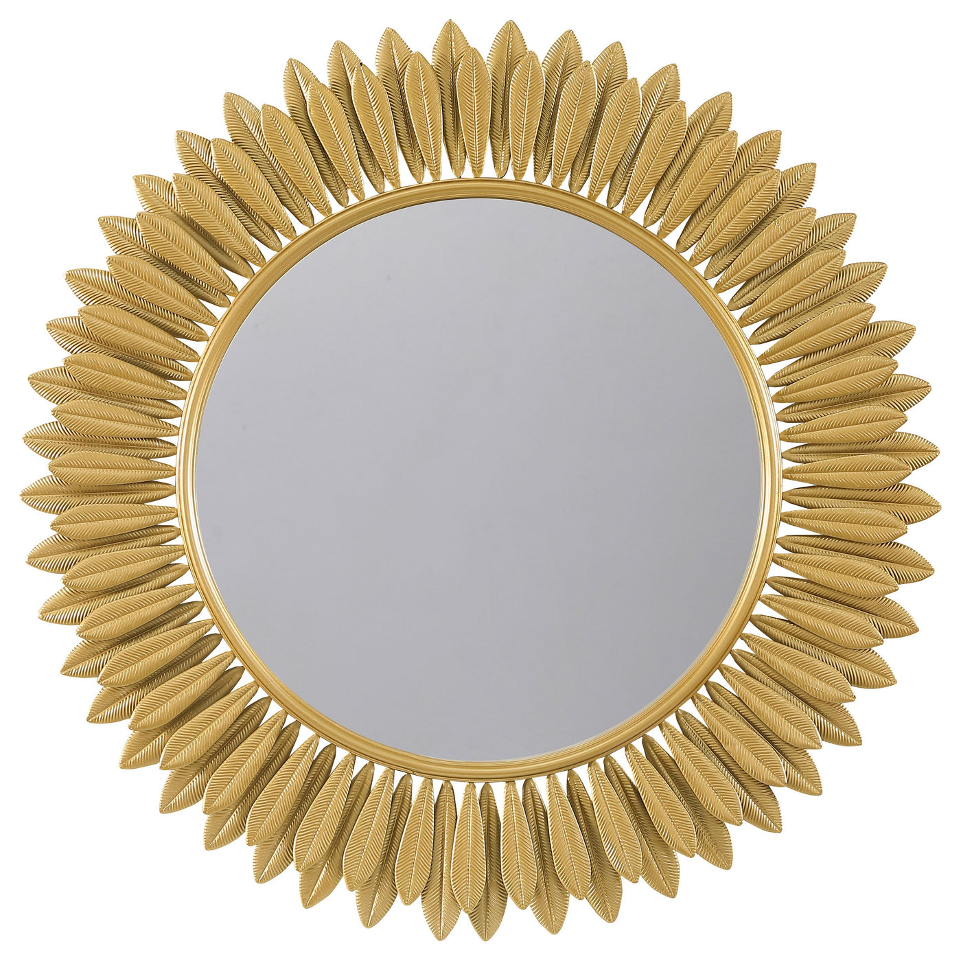 Espejo de pared Toscana Sunburst dorado de 35 x 35 pulgadas