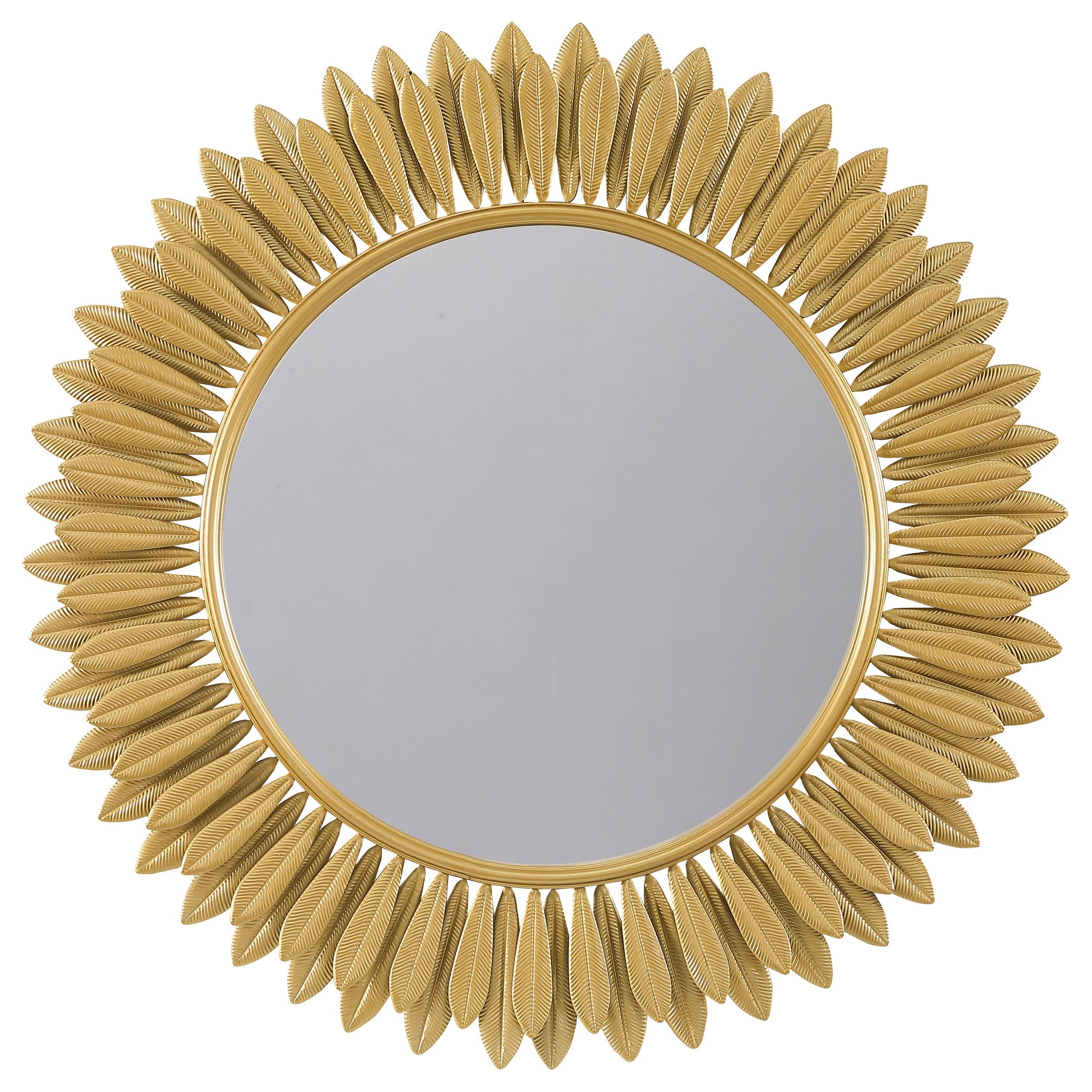Espejo de pared Toscana Sunburst dorado de 35 x 35 pulgadas