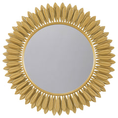 Espejo de pared Toscana Sunburst dorado de 35 x 35 pulgadas