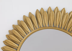 Espejo de pared Toscana Sunburst dorado de 35 x 35 pulgadas