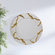 Espejo de pared redondo estilo Kintsugi Dorinda de 36 x 36 pulgadas, dorado