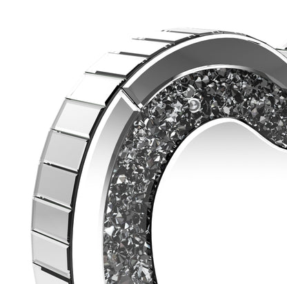 Espejo de tocador Euston en forma de corazón plateado