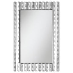 Espejo de pared de cristal acrílico Aideen de 32 x 47 pulgadas, plateado