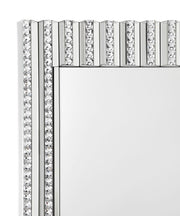 Espejo de pared de cristal acrílico Aideen de 32 x 47 pulgadas, plateado