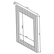 Espejo de pared de cristal acrílico Aideen de 32 x 47 pulgadas, plateado