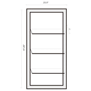 Oriel 24 x 47 Inch Rectangular 3-Shelf Wall Mirror Silver