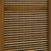 Biombo plegable Browning de 4 paneles de bambú en color nogal