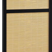 Biombo plegable de bambú de 4 paneles Pearce, color natural