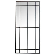 Espejo de pared o piso Annetta de 24 x 52 pulgadas con ventana, color negro