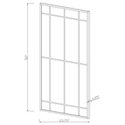 Espejo de pared o piso Annetta de 24 x 52 pulgadas con ventana, color negro