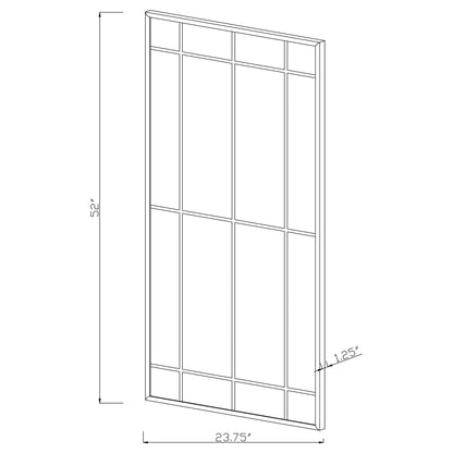 Espejo de pared o piso Annetta de 24 x 52 pulgadas con ventana, color negro