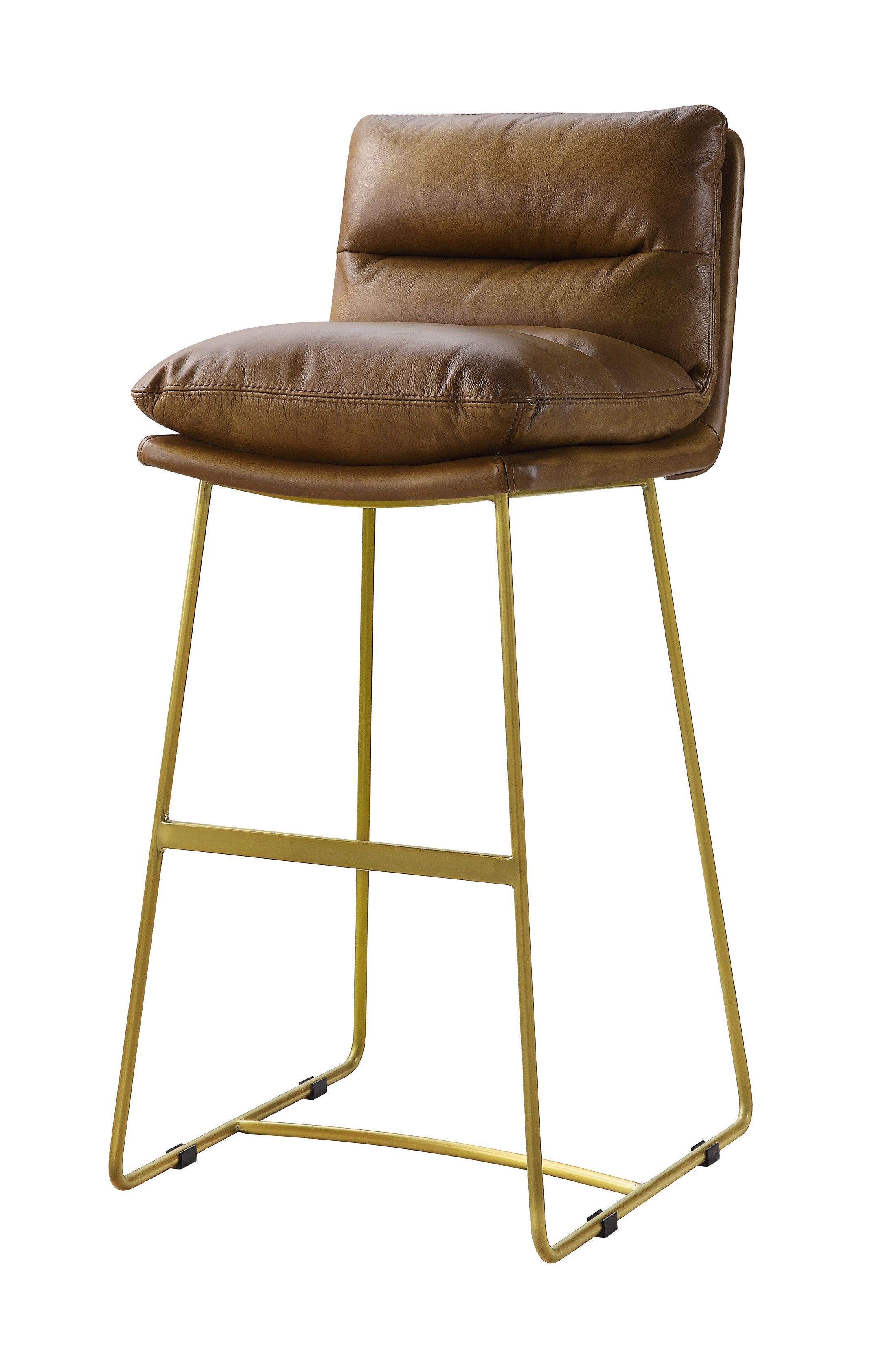 Alsey 42"H Top Grain Leather Bar Chair