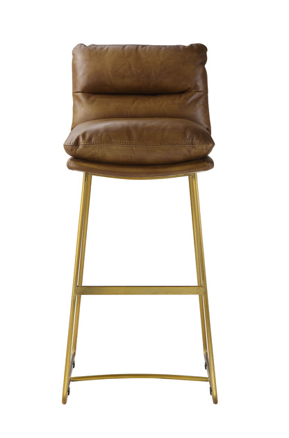 Alsey 42"H Top Grain Leather Bar Chair