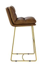 Alsey 42"H Top Grain Leather Bar Chair