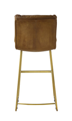 Alsey 42"H Top Grain Leather Bar Chair