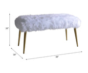 Bagley II 38"L Upholstered Bench with Tapered Legs
