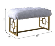 Bagley II 38"L Upholstered Bench with Trestle Base