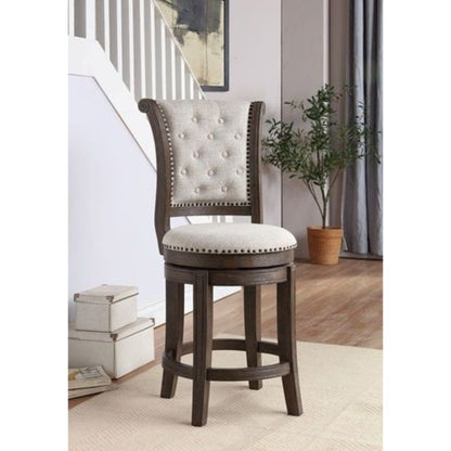 Glison 43” Upholstered Counter Chairs with Nailhead Trim