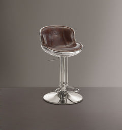 Brancaster Rectangular Top Grain Leather Armless Adjustable Stool