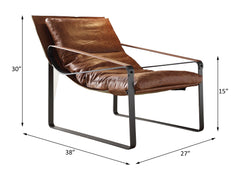 Quoba Leather Upholstered Accent Chair