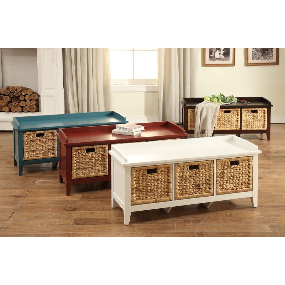Flavius Bench Wood Bench with Storage