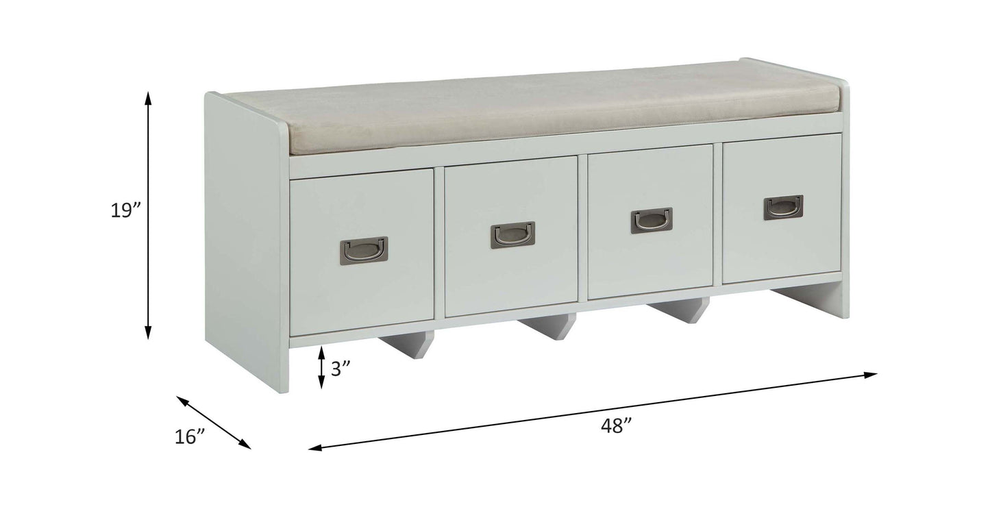 Berci Bench 4 Drawers Bench with Storage