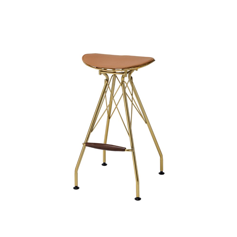 Taburete de bar tapizado Dragea de 76 cm de alto (juego de 2)