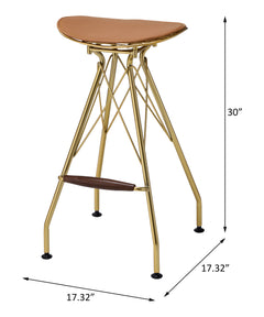 Taburete de bar tapizado Dragea de 76 cm de alto (juego de 2)