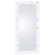 Zayan 32 x 71 Inch Floor Mirror LED Lighting Black Gloss