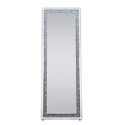 Espejo de suelo Noralie Glam con incrustaciones de diamantes falsos