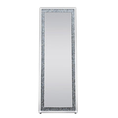 Espejo de suelo Noralie Glam con incrustaciones de diamantes falsos