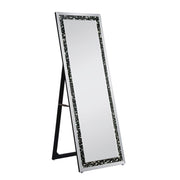Espejo de suelo Nysa Glam con incrustaciones de cristal sintético