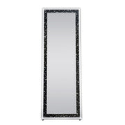 Espejo de suelo Nysa Glam con incrustaciones de cristal sintético