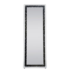 Espejo de suelo Nysa Glam con incrustaciones de cristal sintético