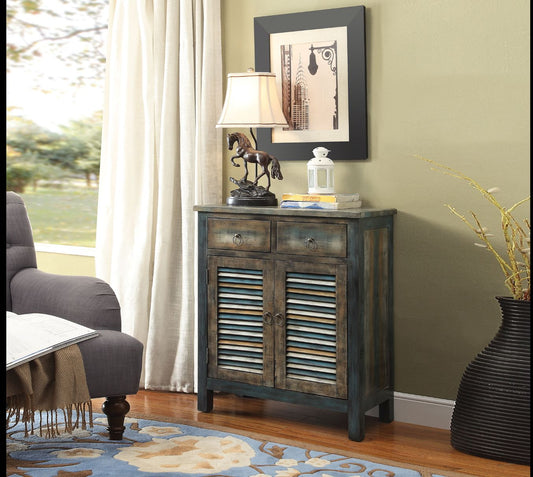 Consola rectangular Glancio con 2 cajones