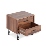 Mesa auxiliar rectangular Deoss con dos cajones