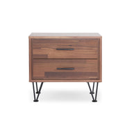 Mesa auxiliar rectangular Deoss con dos cajones