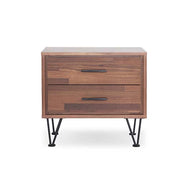 Mesa auxiliar rectangular Deoss con dos cajones