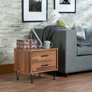 Mesa auxiliar rectangular Deoss con dos cajones