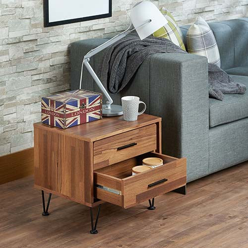 Deoss Rectangular 2 Drawers Accent Table