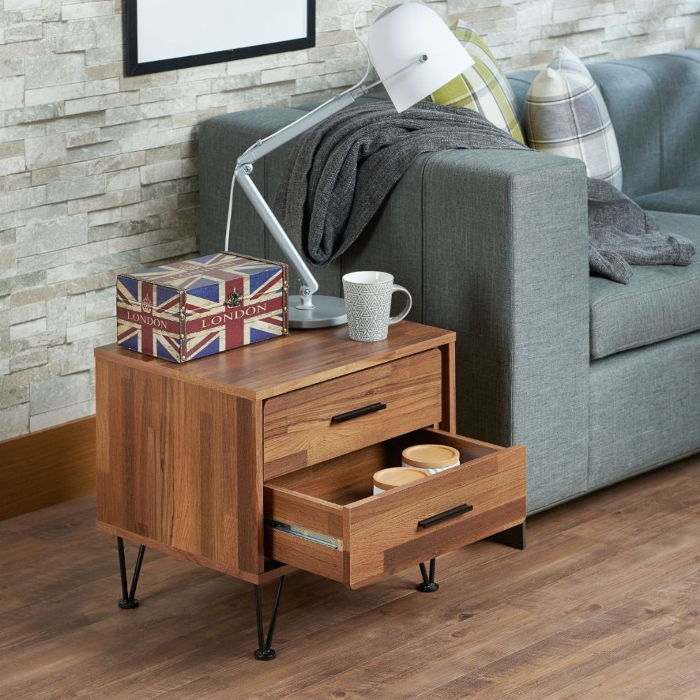 Deoss Rectangular 2 Drawers Accent Table