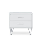 Mesa auxiliar rectangular Deoss con dos cajones